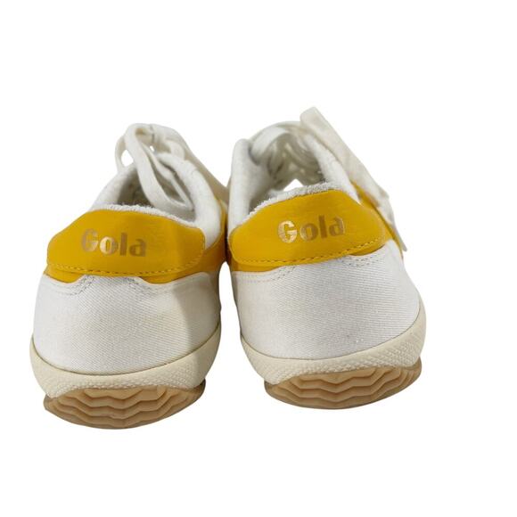 Gola Stratus Sneaker Vegan Leather Off White & Sun Yellow Size 8 - Picture 11 of 11